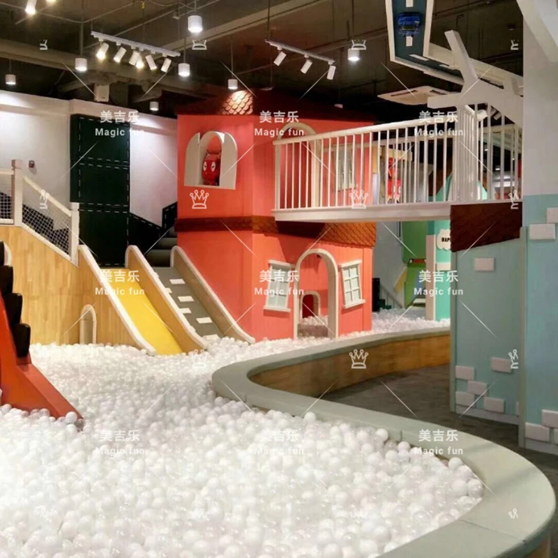 Professional Manufacturer Customized Themed Park Amusement Playground Indoor with Slides Soft Play Ball Pit for Kids