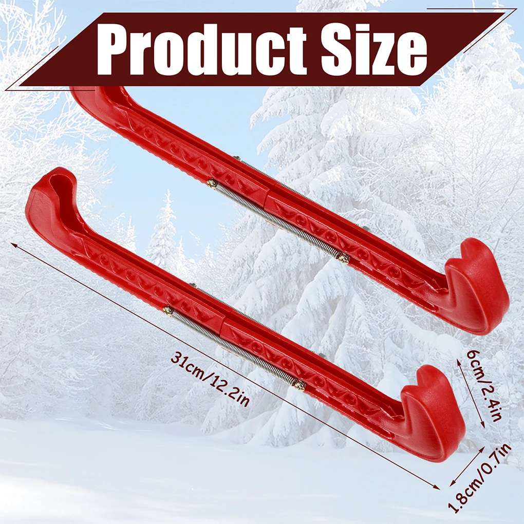 2 قطعة غطاء أحذية تزلج قابل للتعديل شفرة Guar واقية الحرس الرياضة شفرة الجليد سكين هوكي الجليد الشكل سكيت المشي شفرة #6