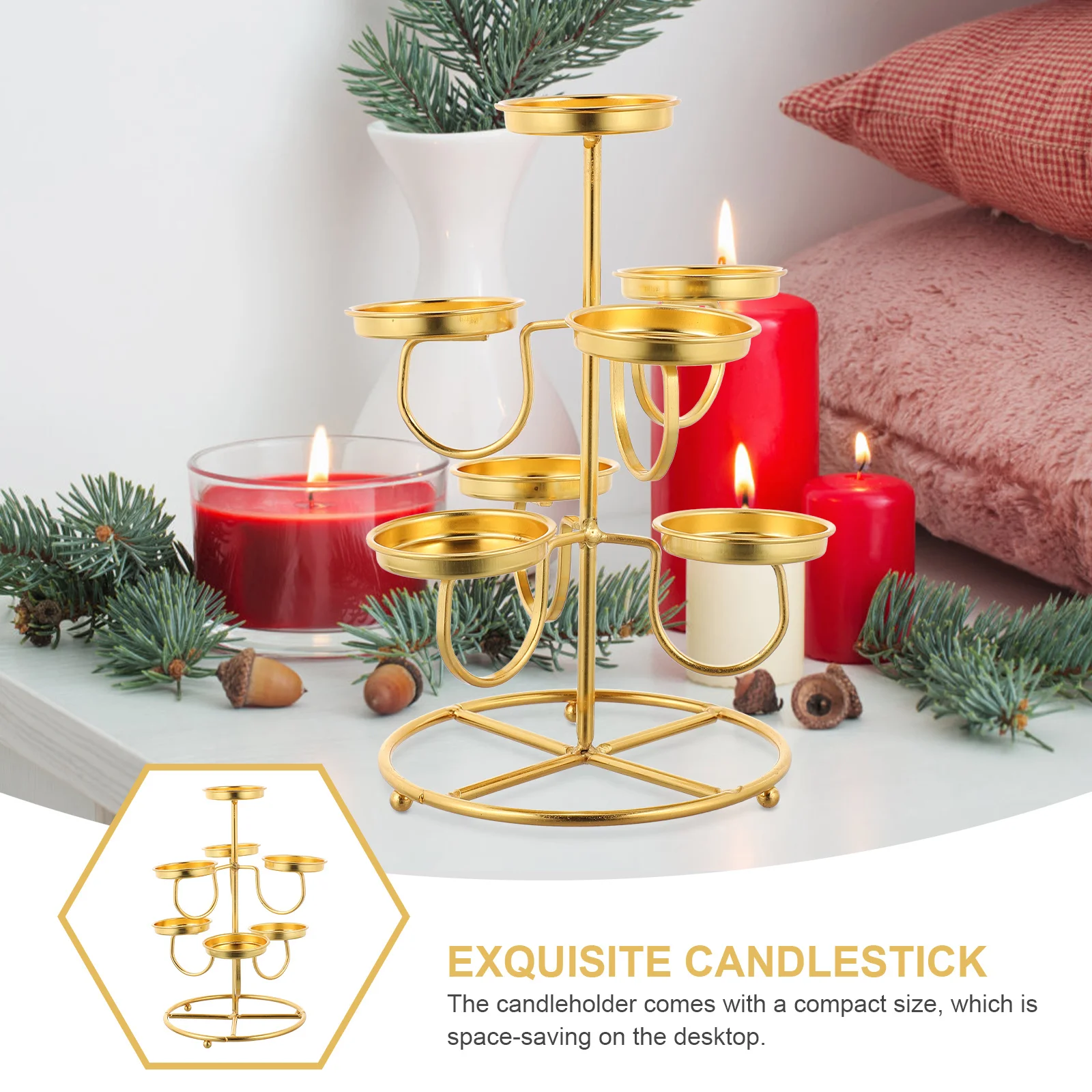 

C Holder Decorative C St Decor Party Festival Scene Pillar Holders Sticks Lantern Space Saving