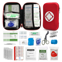 215pcs Emergency Medicial First Aid Bag Mini Travel Camping Car Outdoor Rescue Survival Kit Portable EVA Case Storage