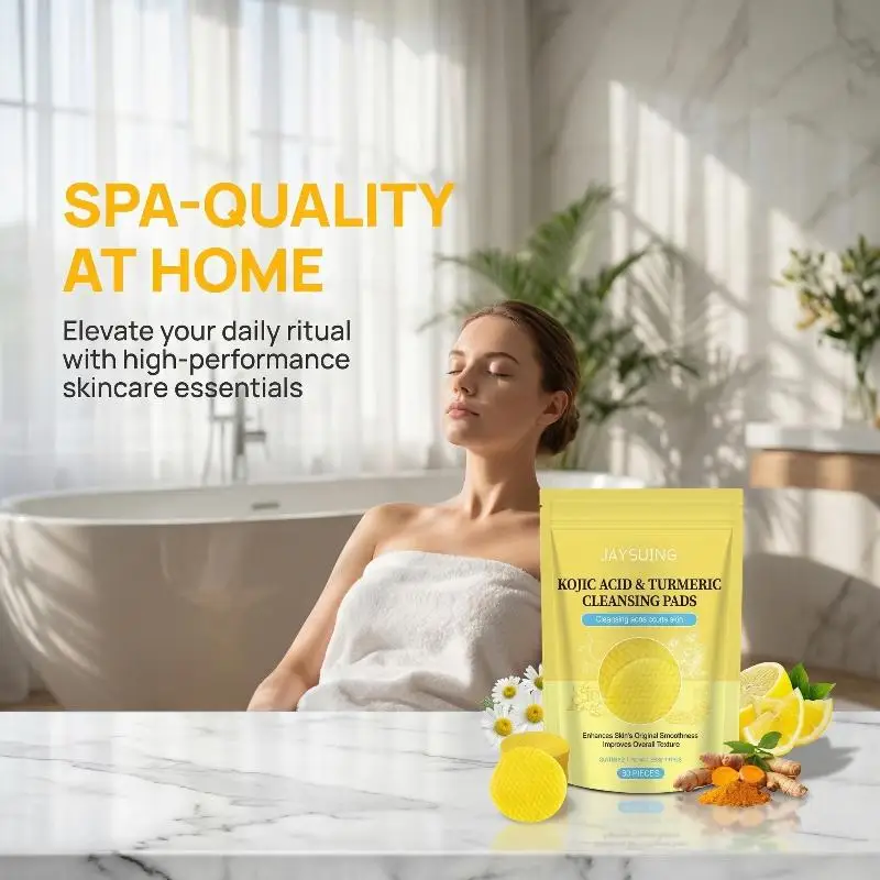 Almohadillas Exfoliantes de Cúrcuma para el Rostro, Equilibrio de Grasa, Hidratantes, Limpieza Profunda, Aptas para la Rutina Diaria de Cuidado de la Piel