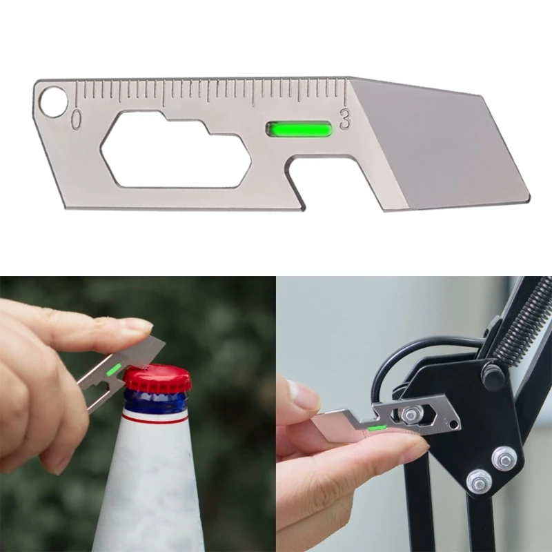 Mini Titaniums Alloys Prys Bar Tool Small Prybar Keychains Ruler Multitool Bottles Box Opener Small Crowbars Camping Gear 24BD