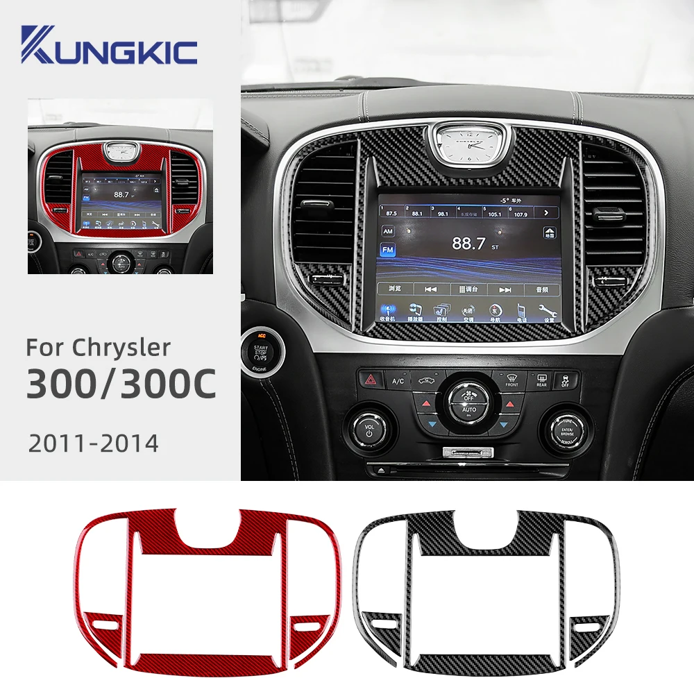 

Real Soft Carbon Fiber Sticker For Chrysler 300 300C 2011 2012 2013 2014 LHD RHD Car Central Control Screen Panel Accessories