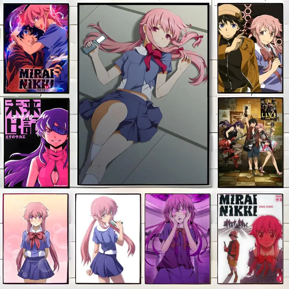 Thriller Anime Future Diary Poster Wall Art Print Decorative Mural Home Decor Gift Unframed