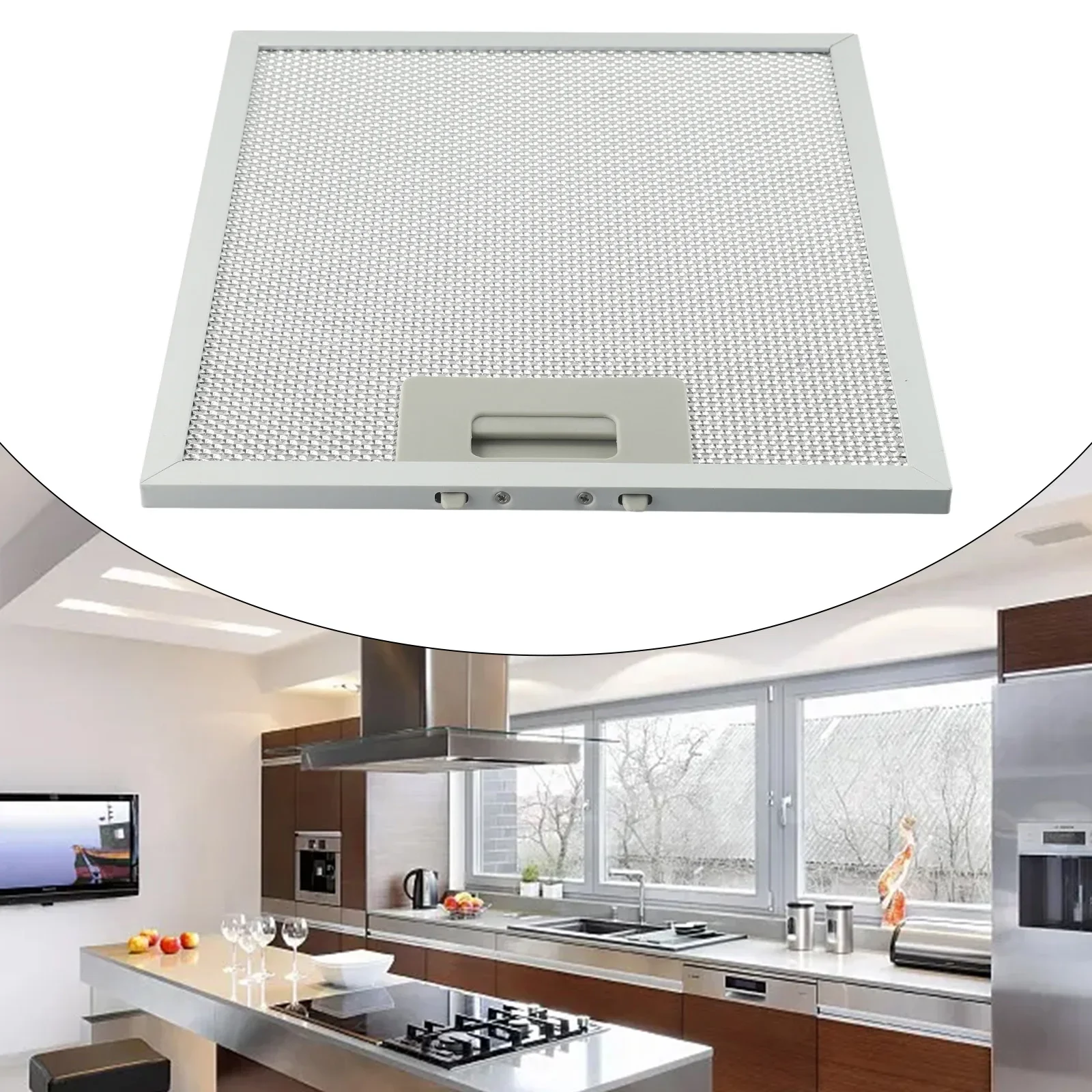 Cooker Hood Filters Vent Filter Range Hood Metal Mesh Extractor Grease Filter 1PCS 5 Layers Silver Stainless Steel