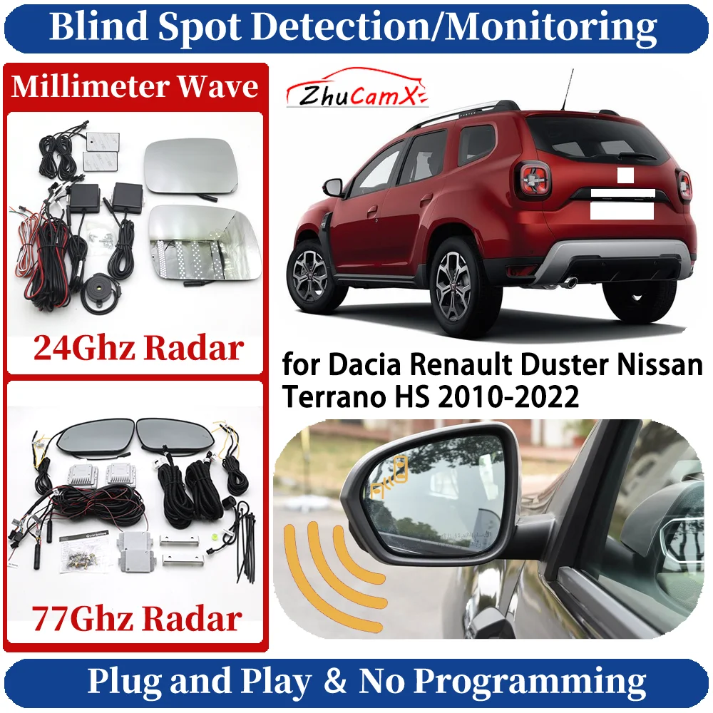 Blind Spot Monitoring/Detection System for Dacia Renault Duster Nissan Terrano HS 2010-2022 Driving Side Lane Change Safe Assist