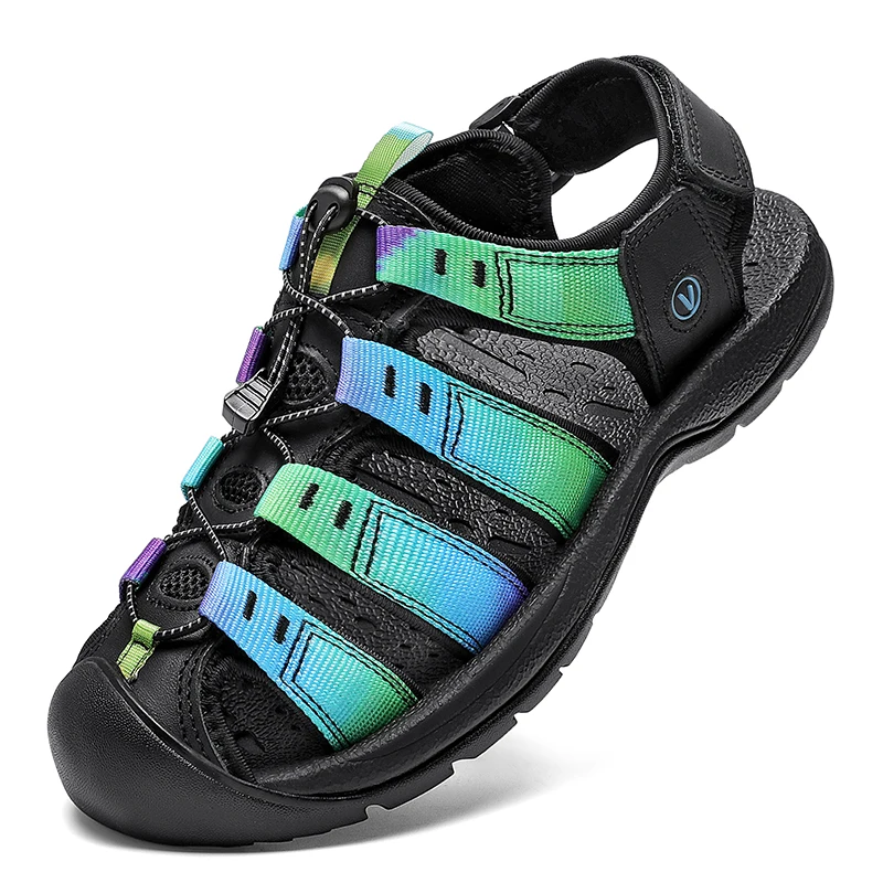 Neue Herren-Sandalen aus Weichem Echtleder, Große Größen, Outdoor-Sommerschuhe, Komfortable Strandsandalen, Römische Herrenschuhe
