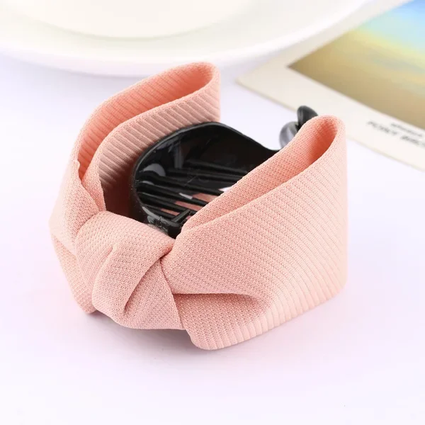 1PC Fashion Women Retro Fabric bow ponytail buckle banana Claws Hair Clips Barrettes Hair Accessories