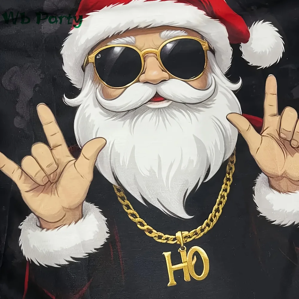 Funny Christmas T shirt Men Santa Claus Men's Clothing O-Neck Short Sleeve Tee Simple Men's T-shirt Fashion T-shirts for Men Top image 4