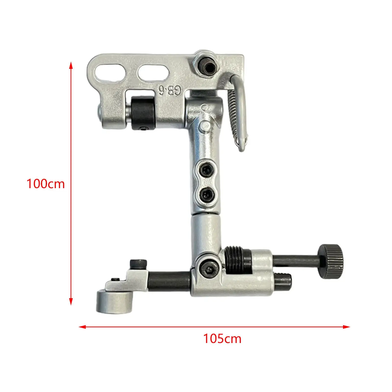 Suspended Edge Guide with Adaptor Bracket Steel Hem Guide Hinge Roller Guide Rail for Industrial Sewing Machines Attachments