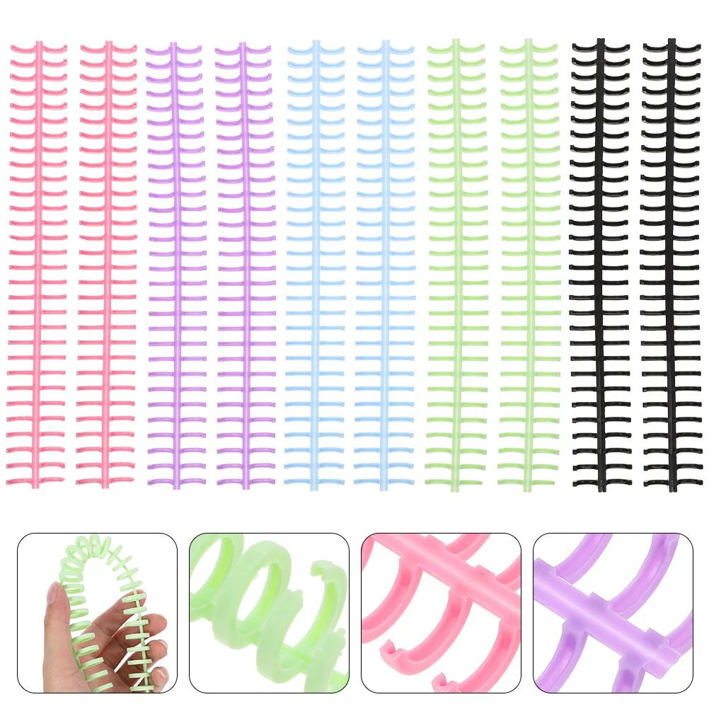 

10 Pcs Loose Leaf Coil Notebook Binder Rings Plastic Colored Abs Spiral Coils For Students Teachers Office Supplies