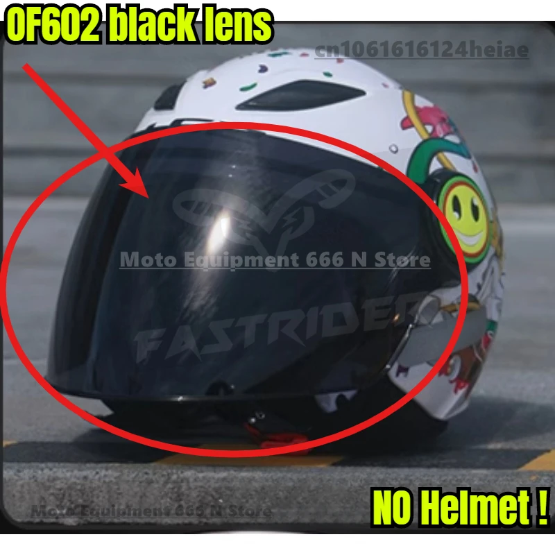 Helmet Lenses Suitable for LS2 OF602 Children's Half Helmet Night Vision Day and Night Lens,color Visors, Helmet Face Mask