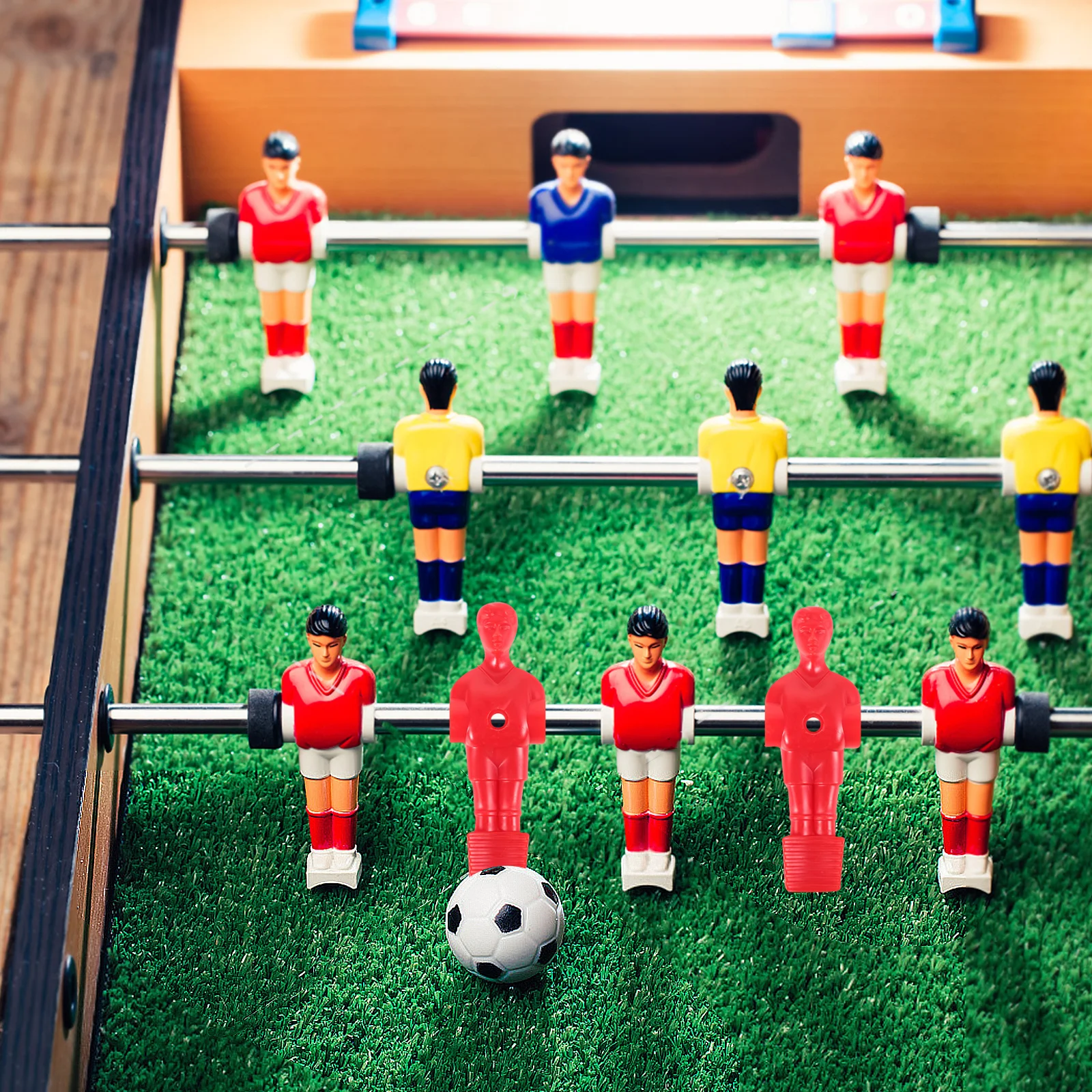 ชุดเปลี่ยนตัวนักฟุตบอลโต๊ะ 4 ชิ้น วัสดุทนทาน ติดตั้งแน่นหนาเพื่อการเล่นที่ดียิ่งขึ้น อุปกรณ์เสริมสำหรับฟุตบอลโต๊ะ