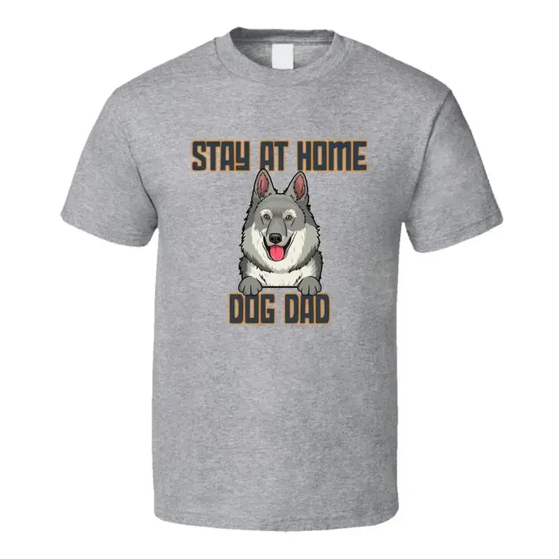 Czechoslovakian Wolfdog At Home Dog Dad Father's Day T Shirt