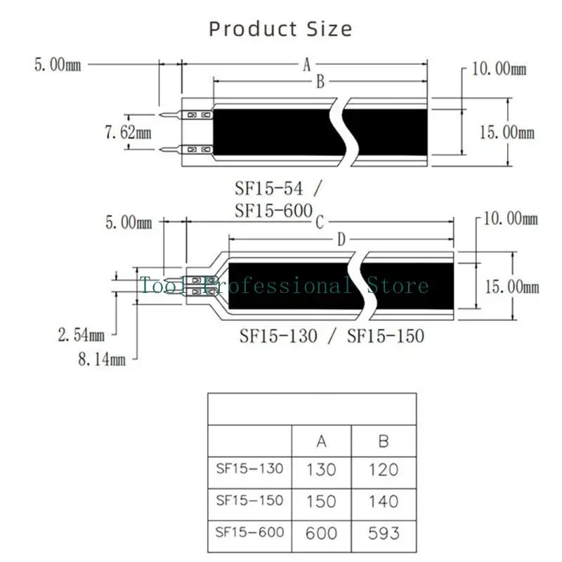 57QF Micro Force Sensing Resistor Flexible Piezoelectric Film Sensor Quick Response Waterproof Thin Film Pressure Sensor