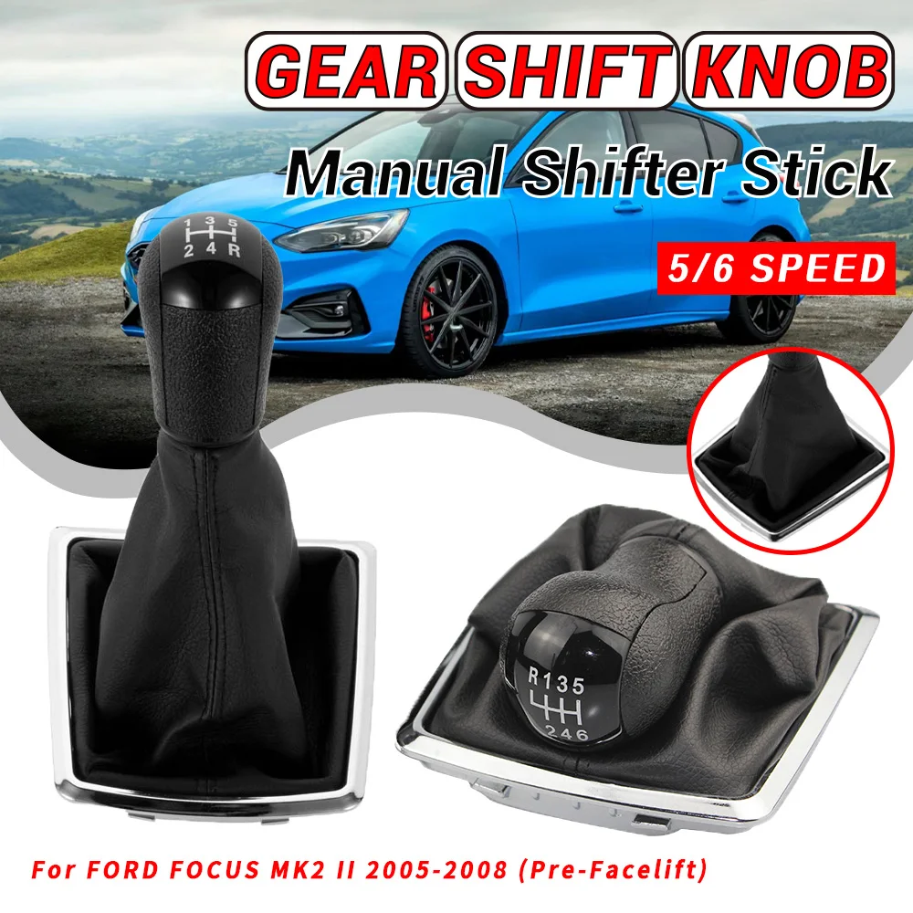 For Ford Focus 2 Mondeo MK2 2005 2006 2007 2008 Car Accessories Styling Gear Shift Knob Lever Gaitor Shifter Boot Cover Case