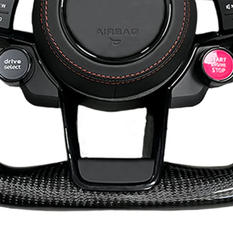 The racing carbon fibre half-spoke steering wheel is in the Au-di A4 A6 A8 Q7 RS3 RS5 a6 s6 a3 a5 a7