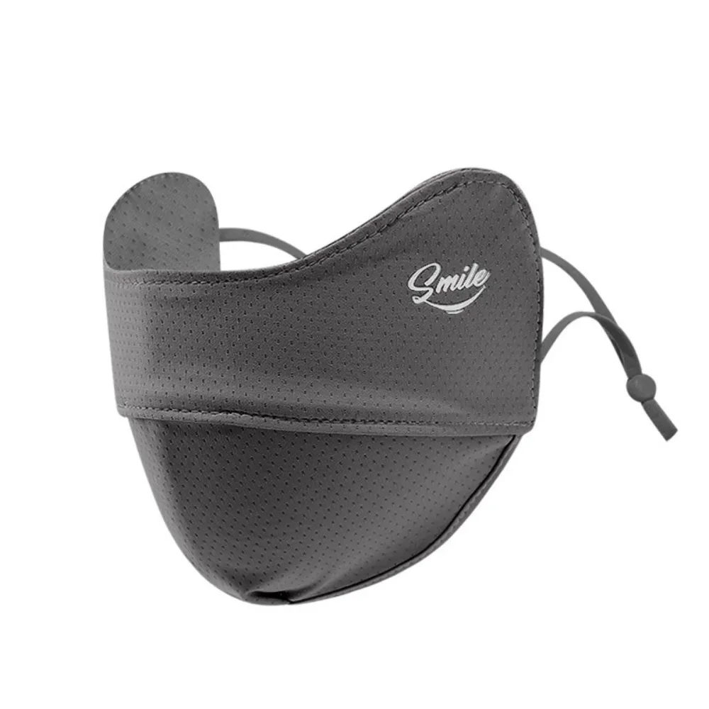 Nova máscara de seda gelo respirável anti-uv lavável protetor solar máscara de malha à prova de poeira equitação máscara facial proteger os cantos dos olhos