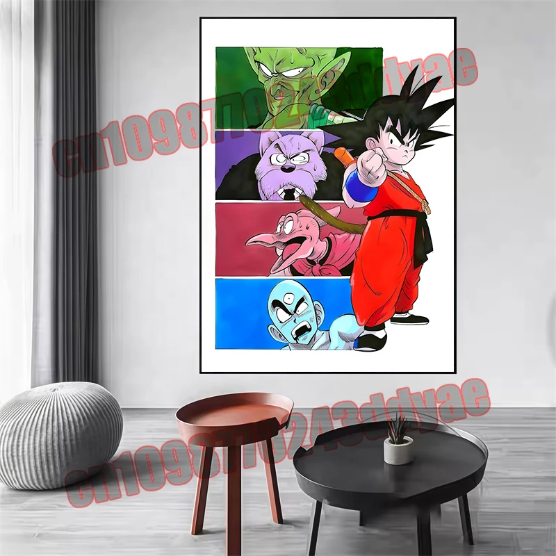 Japanese Anime Dragon Ball Z Canvas Painting Poster Vegeta Goku Super Saiyan Wall Decoration Picture Christmas Children's Gift image 6