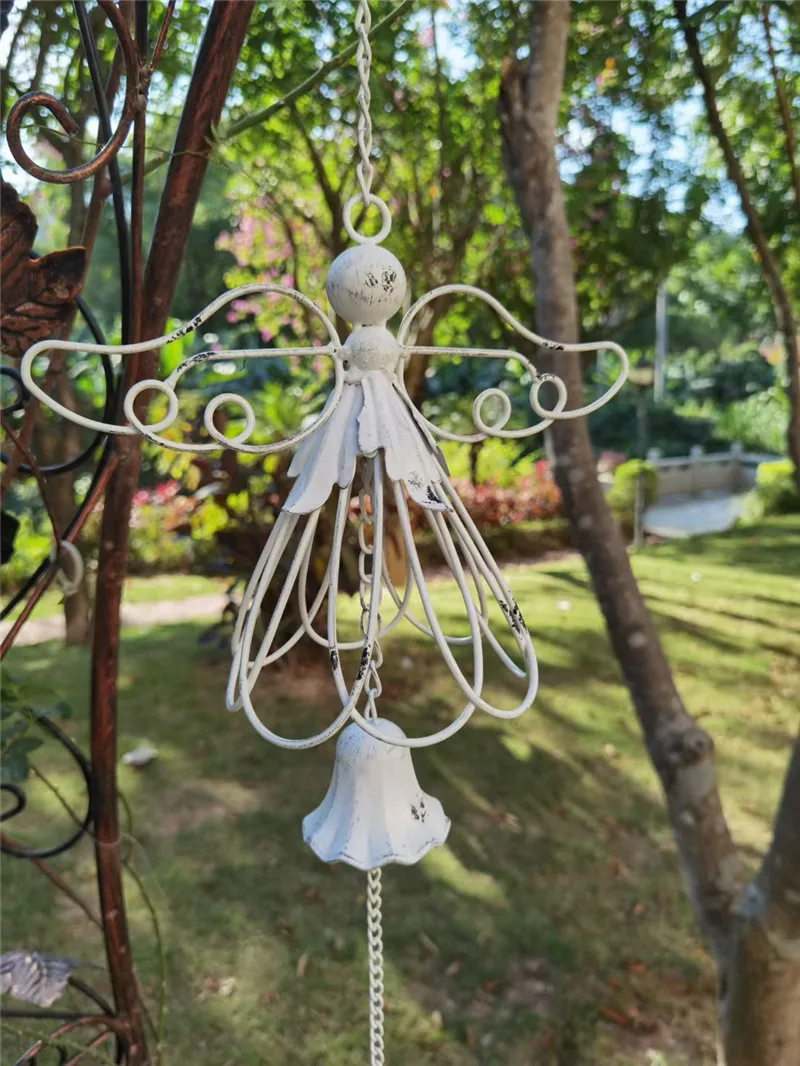 Iron Retro Angel Wind Chimes Do Old Creative Decorative Bells Hanging Garden Outdoor Courtyard American Country