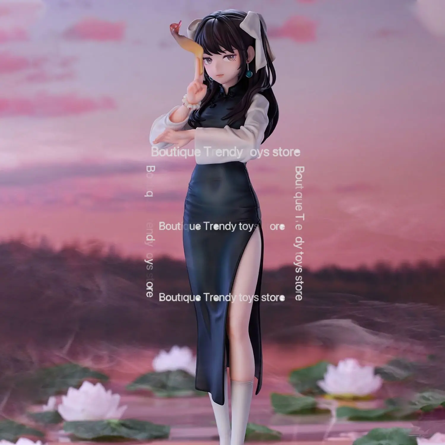 Toy models Medicine Finger Cheongsam Battle Little Taoist Priest Little Junior Sister Second Dimension Pretty Girl Figurines