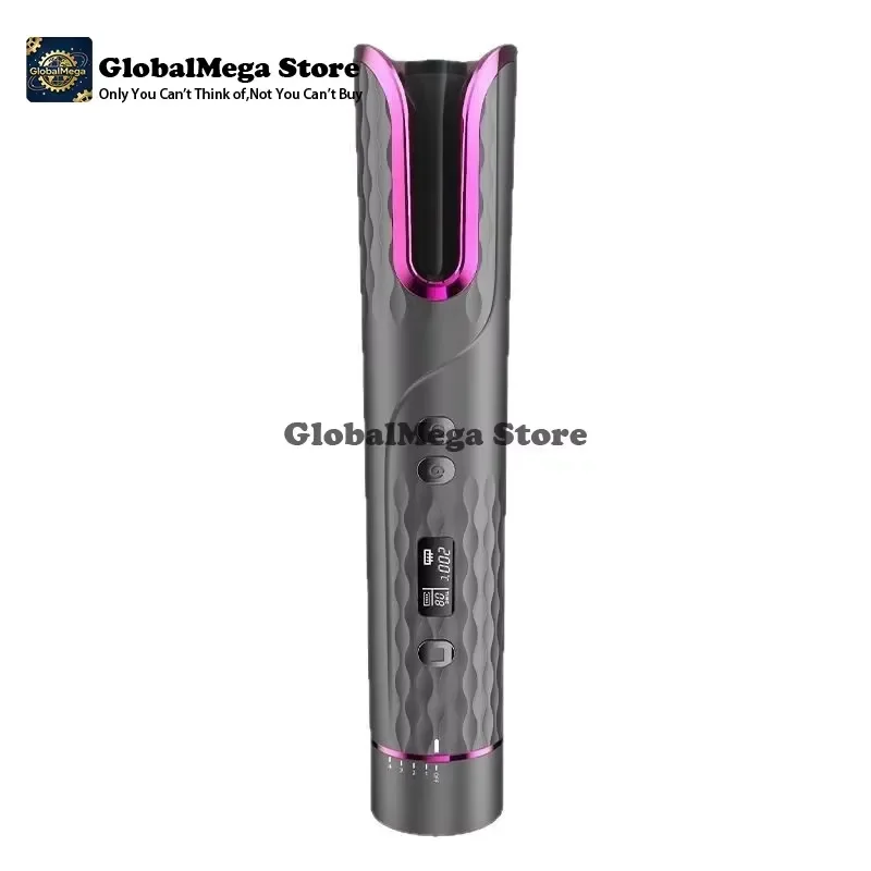 2026 Latest Automatic Wireless Rotating Curling Iron LCD Display Smart Hair Styler Big Wave Curling Wand for Long Hair Fast