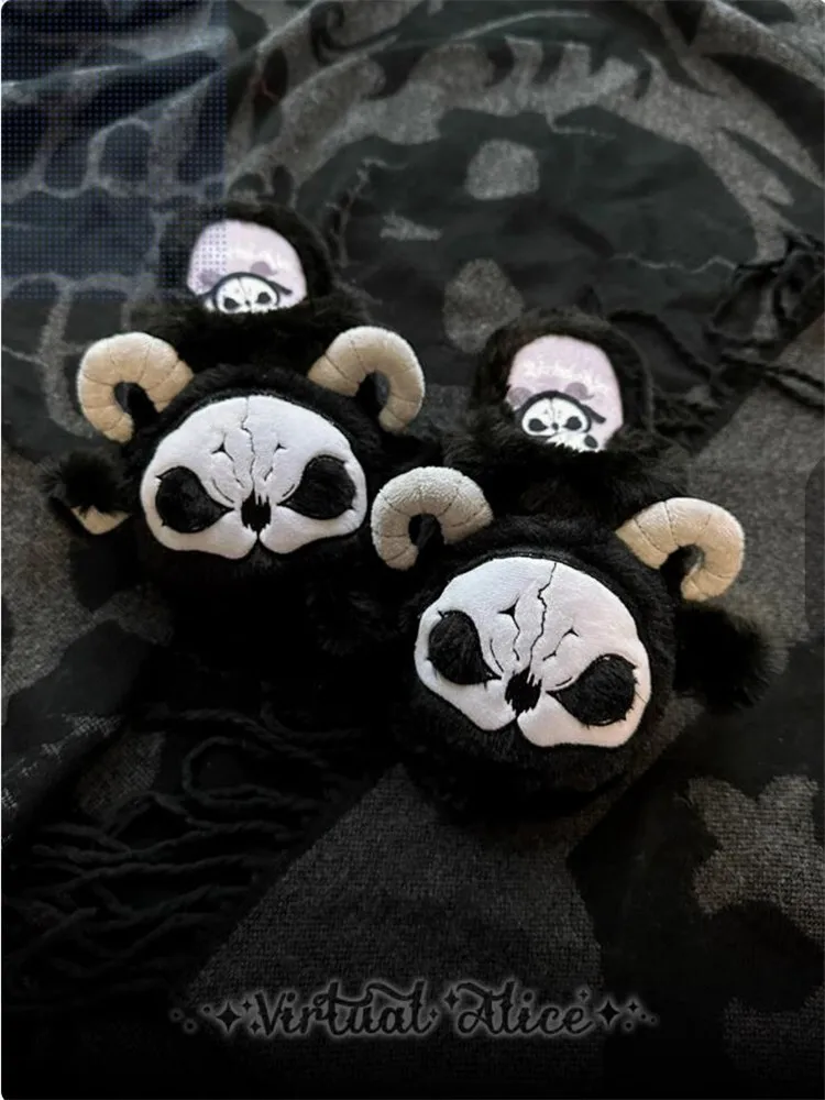 Dark Gothic Slippers Women Subculture 2025 Winter Style Flat