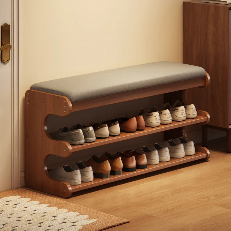 Shoe Cabinet Stool Upholstered Flip Top Shoe Storage Bench Entryway Hallway Cushion Seat Removable Shoe Rack Organizer Furniture