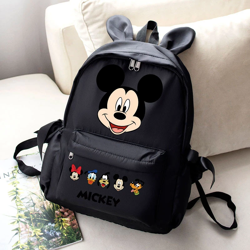 Disney Mickey Cartoon Backpack School Student Waterproof Bags Donald Duck Schoolbag Teen Bookbag Rucksack Travel Backpack