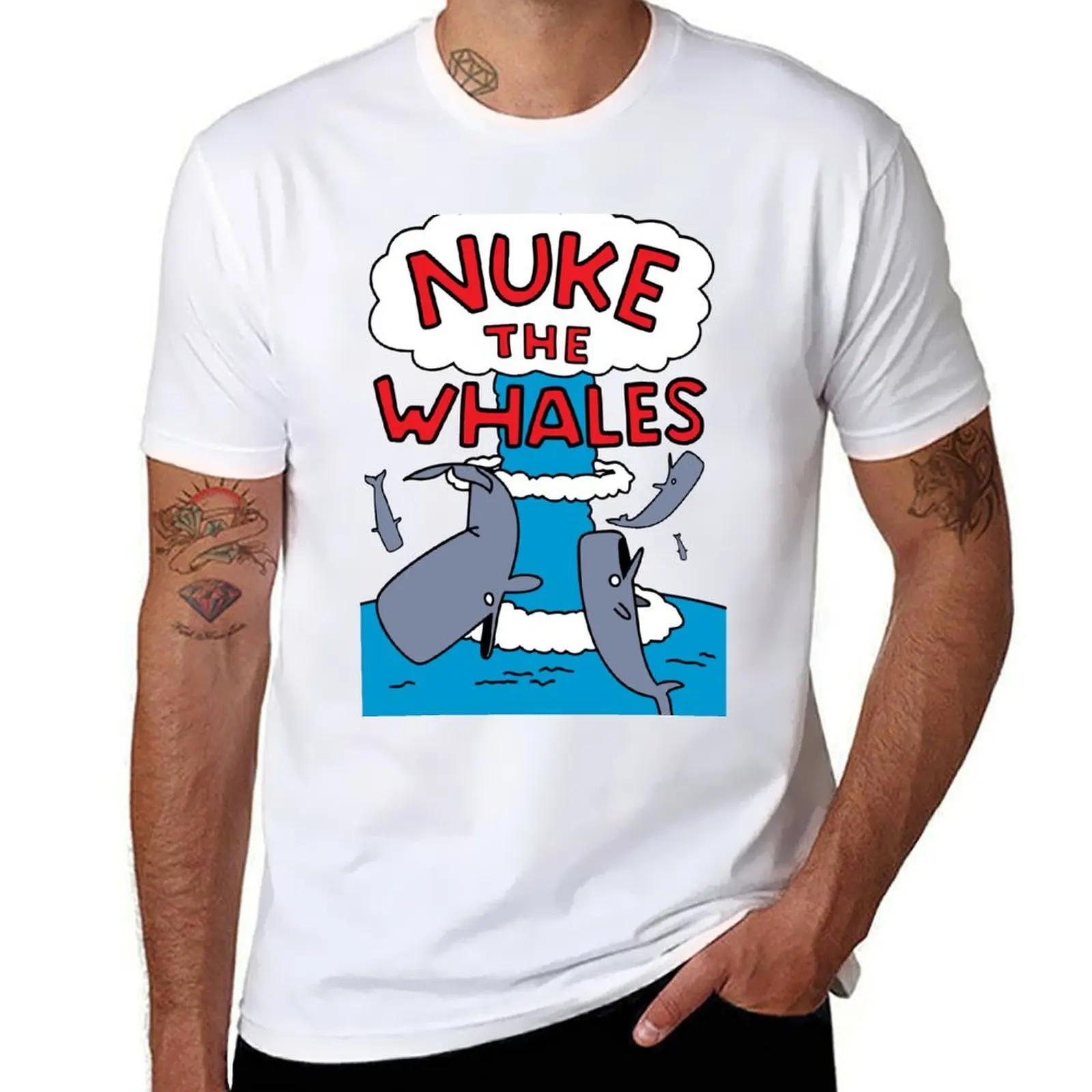 Nuke The Whales T-Shirt graphic t shirt vintage anime tshirt tees vintage anime shirt mens t shirts pack