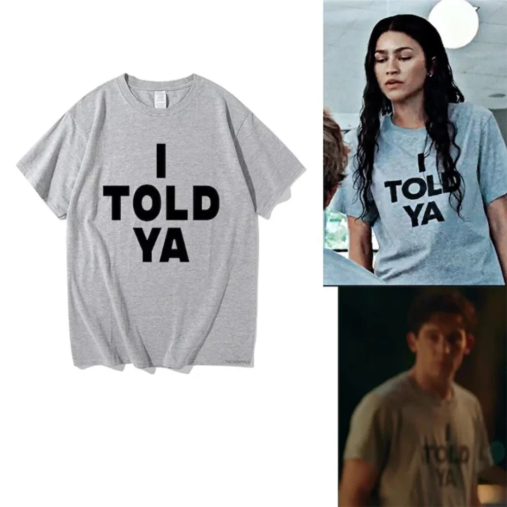 Футболки ZENDAYA с надписью «I Said Ya Challengers», 2024, Мужская/женская одежда, эстетическая футболка в стиле Харадзюку, винтажная уличная одежда унисекс, хлопковые топы