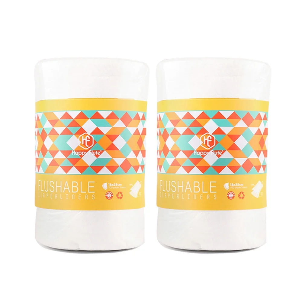 Fodera per pannolini per bambini usa e getta in bambù da 2 rotoli Fodera in bambù biodegradabile