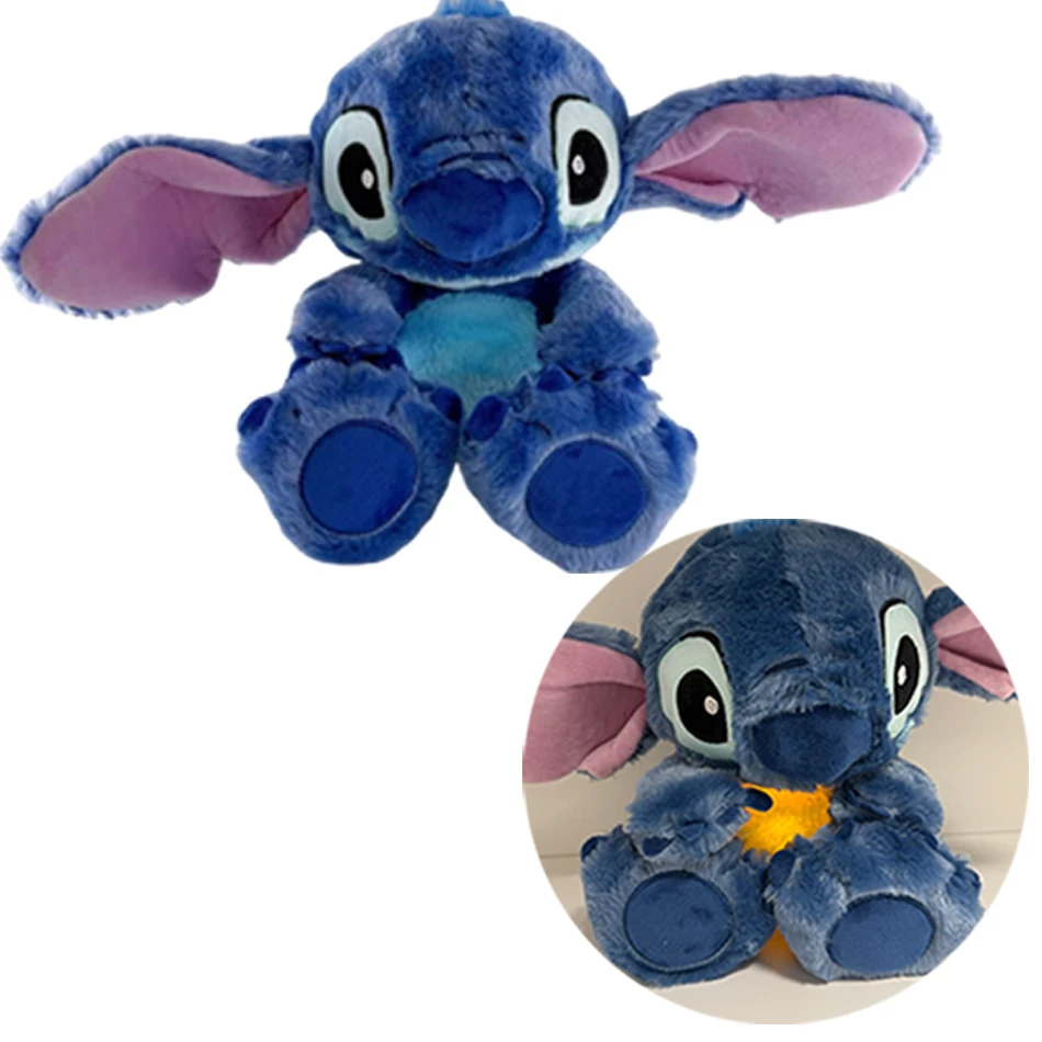 

2026 горячая плюшевая кукла Disney Lilo&Stitch, детская игрушка Peluche, успокаивающая игрушка, аниме, детская музыка, свет, игрушки для сна, розовая стежка, подарки для детей