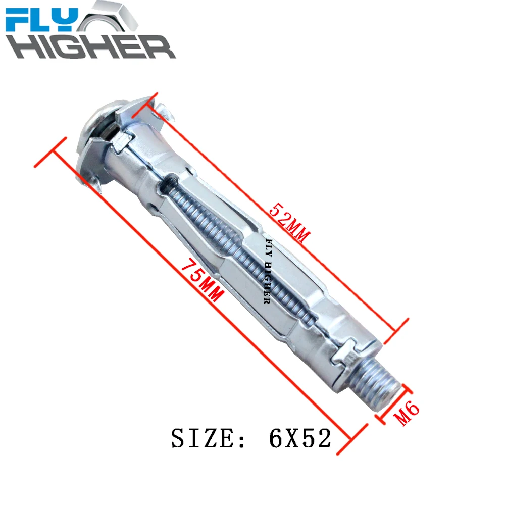 M6x52  Hollow Wall Anchor  Cavity Wall Fixing  50PCS/BOX