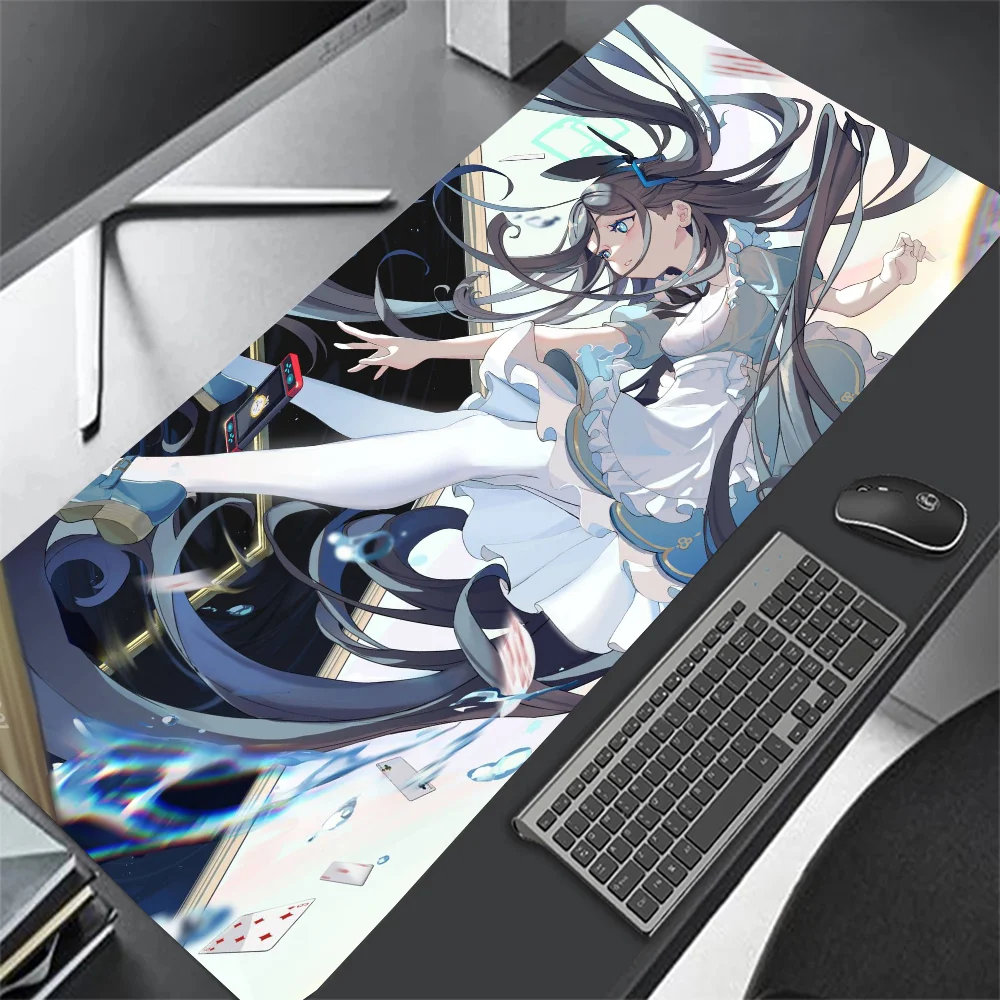 Blue Archive Tendou Alice Game Anime Mousepad Desk Mat gaming accessories Large Gaming Mouse Pad XXL Non-Slip Rubber Game Comput