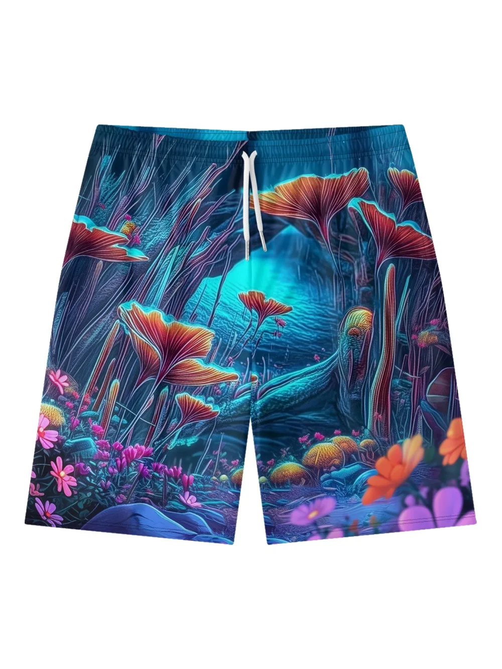 Enchanted Forest Printed Urban Travel Shorts Cool Chic Beachwear Mens Gym Streetwear Couple All-Match Plus Size Summer Essential