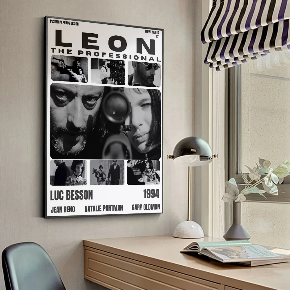Vintage Retro Minimalist Movie Leon Leon_ The Profession Poster HD Posters Home Room Bar Cafe Decor Art Wall Painting Picture