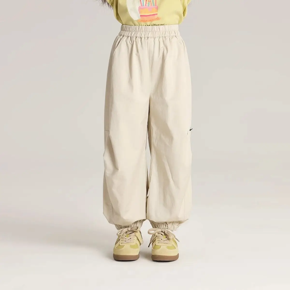 Taktische Cargohose für Mädchen, Stylische Eisseide Schnelltrocknende Schmal Geschnittene Sporthose für Kinder, Ganzjährig Outdoor-Spiel, Verstellbarer Bund