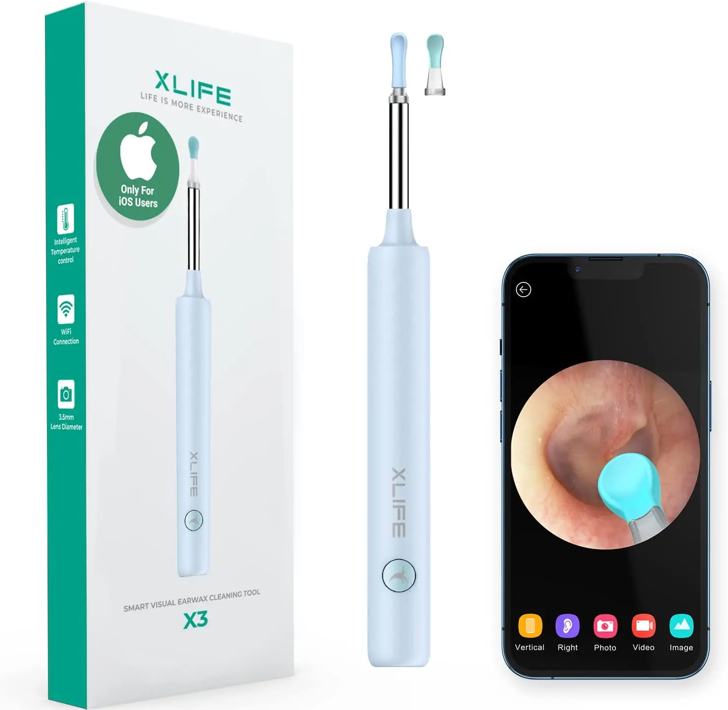 Bebird Most Cost-effective Model Xlife X3 APP Visual Ear Scooper Earpicks Ear Cleaner,Earwax Removal Kits For Adults or Kids