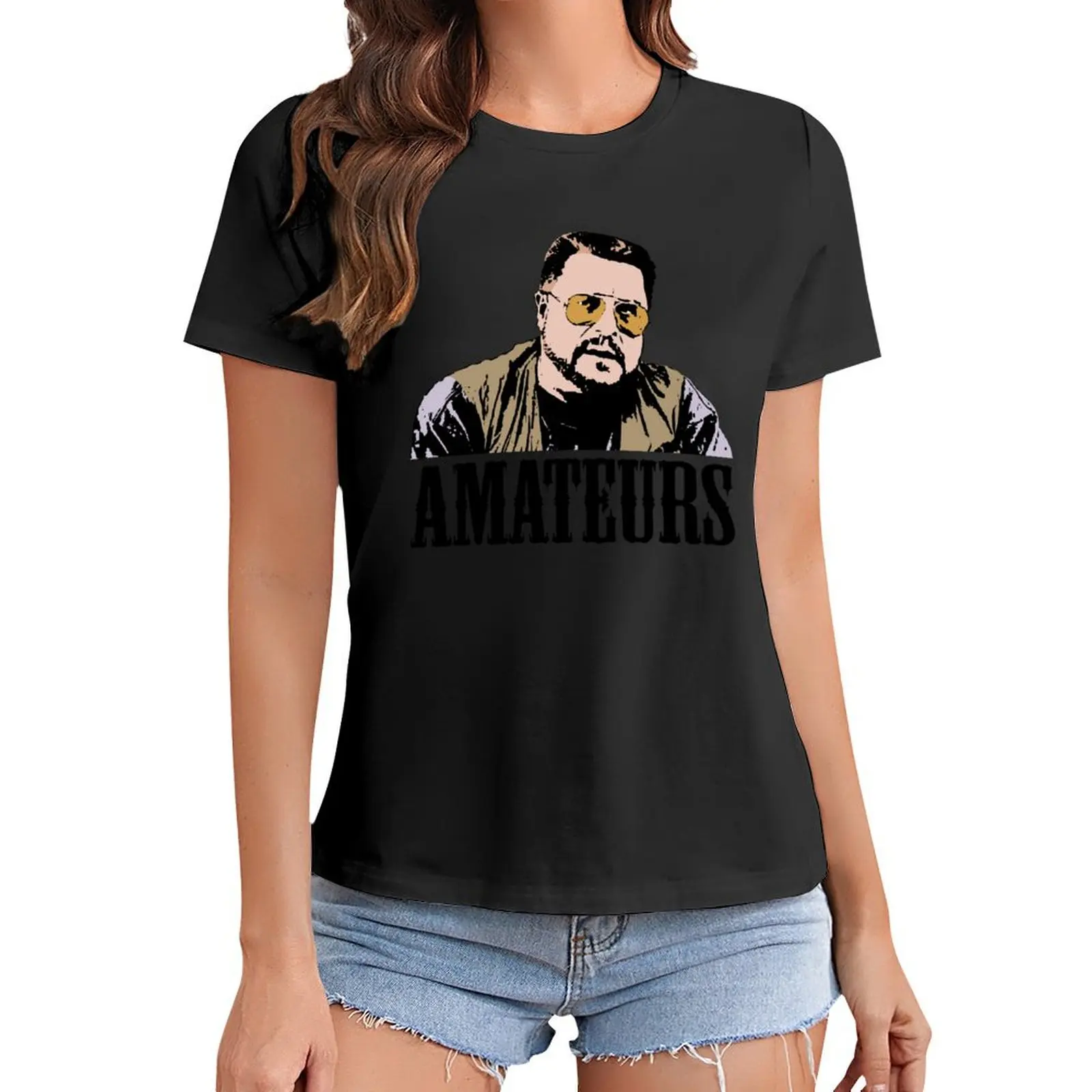 

The Big Lebowski Walter Sobchak Amateurs Color T-Shirt funnys Short sleeve tee new edition t shirts for Women