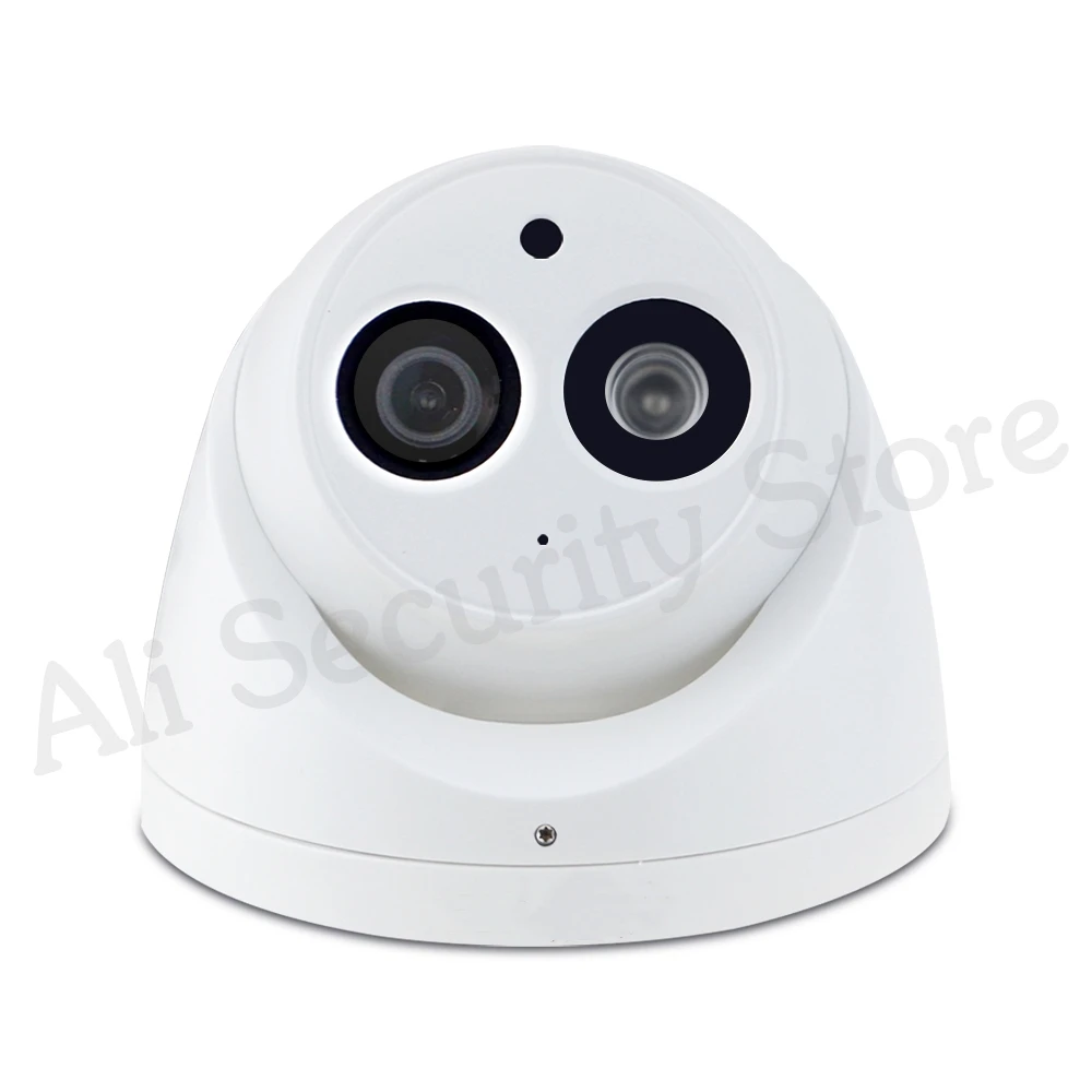 Mini cámara IP domo de red POE AAA + 6MP HD, carcasa de Metal, micrófono incorporado CCTV, actualización IR de 30M de IPC-HDW4433C-A