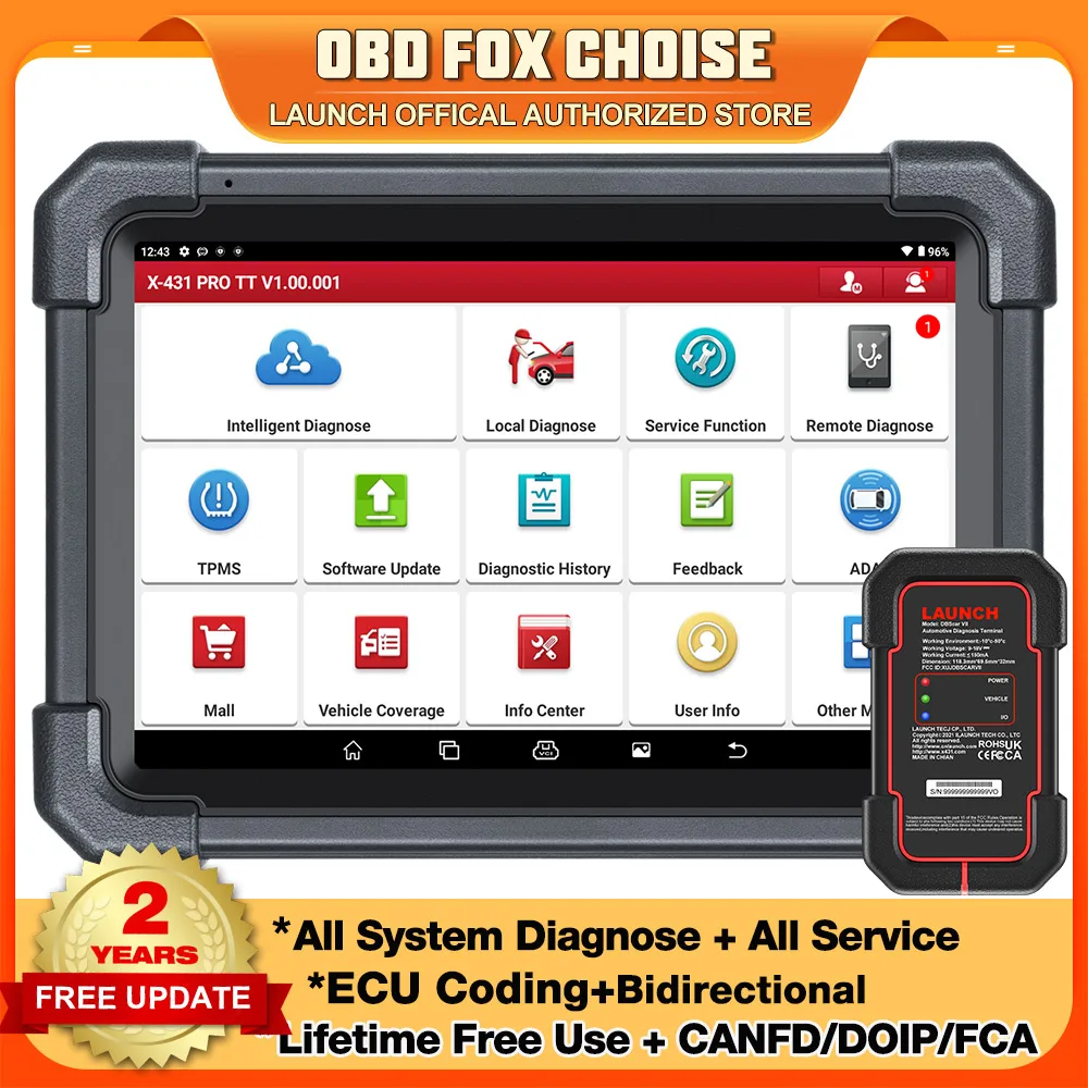 

Диагностический прибор LAUNCH X431 PRO TT, инструмент для диагностики авто, CANFD, DOIP, SGW, полная система, кодирование онлайн, двунаправленное ведение VAG 37