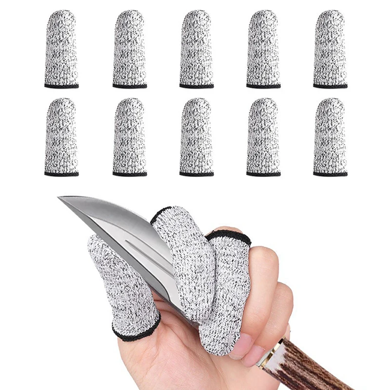 10pcs Anti Cutting Finger Cover Carving Labor Protection Finger Cover Picker Thumb Knife Anti Cutting Finger Cover