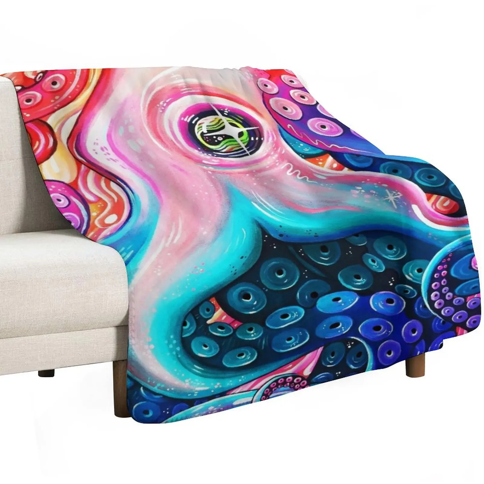 GlitterOctopus Throw Blanket valentine gift ideas for winter cosplay anime Giant Sofa Thins Hairys Blankets