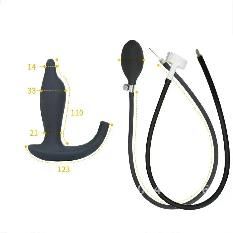 Water Spray Inflatable Anal Plug Buttplug Enema Cleaner Anus/Vagina Expander Rear Court Pull Bead Adult SM Alternative Sex Toys