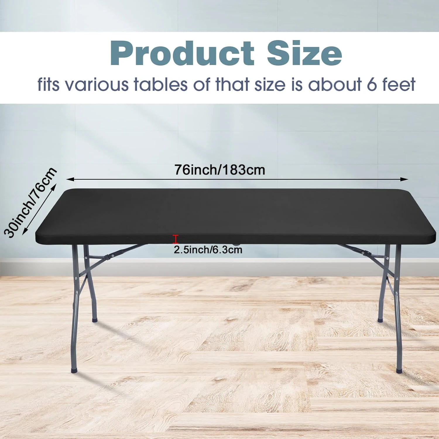 Spandex Tablecloth Tight, Elastic Fitted Stretch Rectangular Tablecloth, Washable and Wrinkle Resistant Patio Table Cover