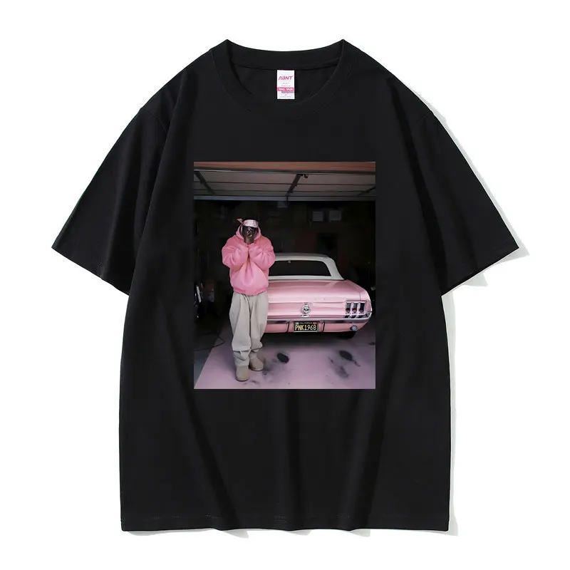 

Rapper Lil Yachty Pink Car Mugshot Graphic T-shirts Male Vintage Oversized Tees Men's Streetwear Men Women Hip Hop Casual Tshirt