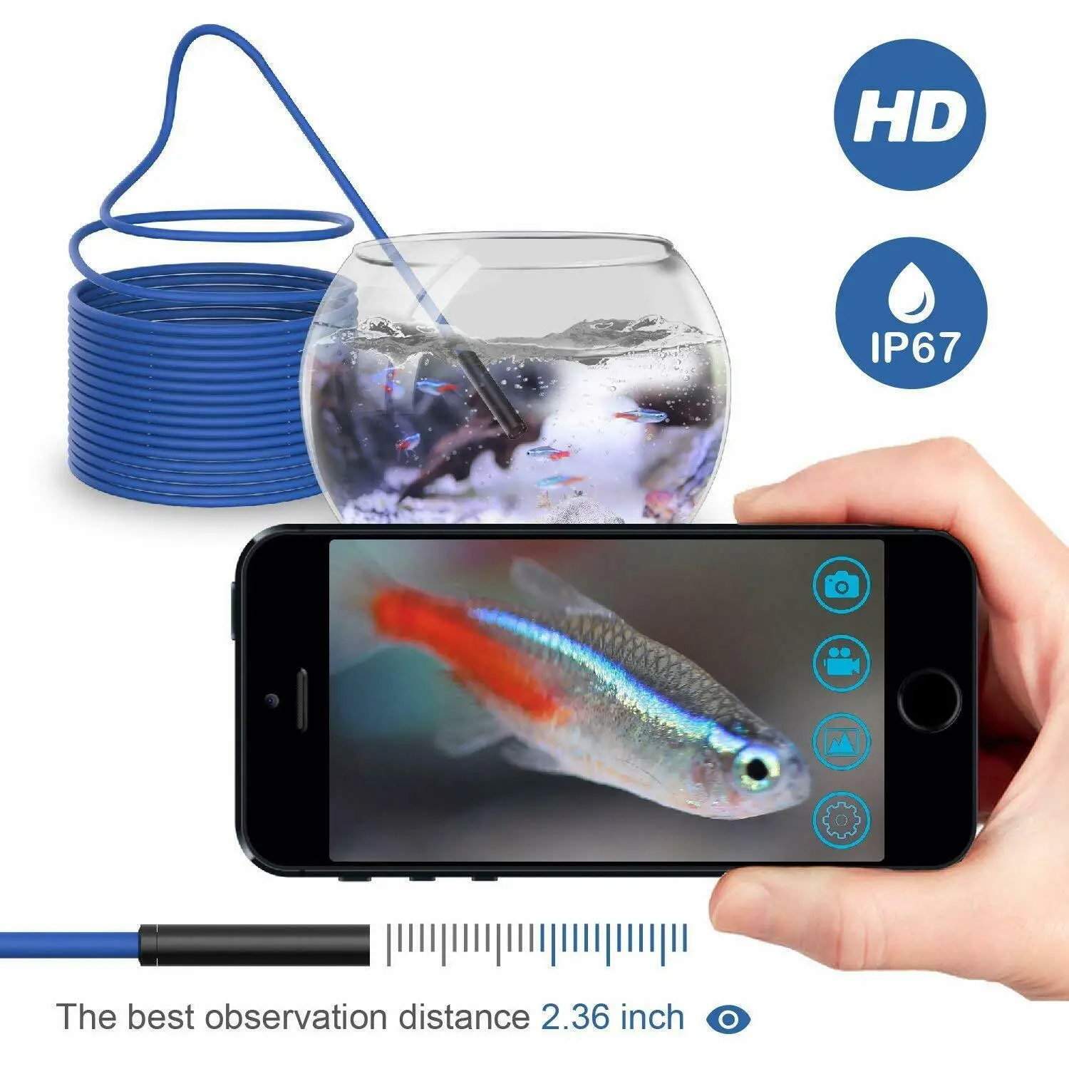 Car HD Waterproof WiFi Endoscope Borescope Inspection 8LEDs Snack Camera Hard Cbable Car Repair Tool Accessories For IOS Android