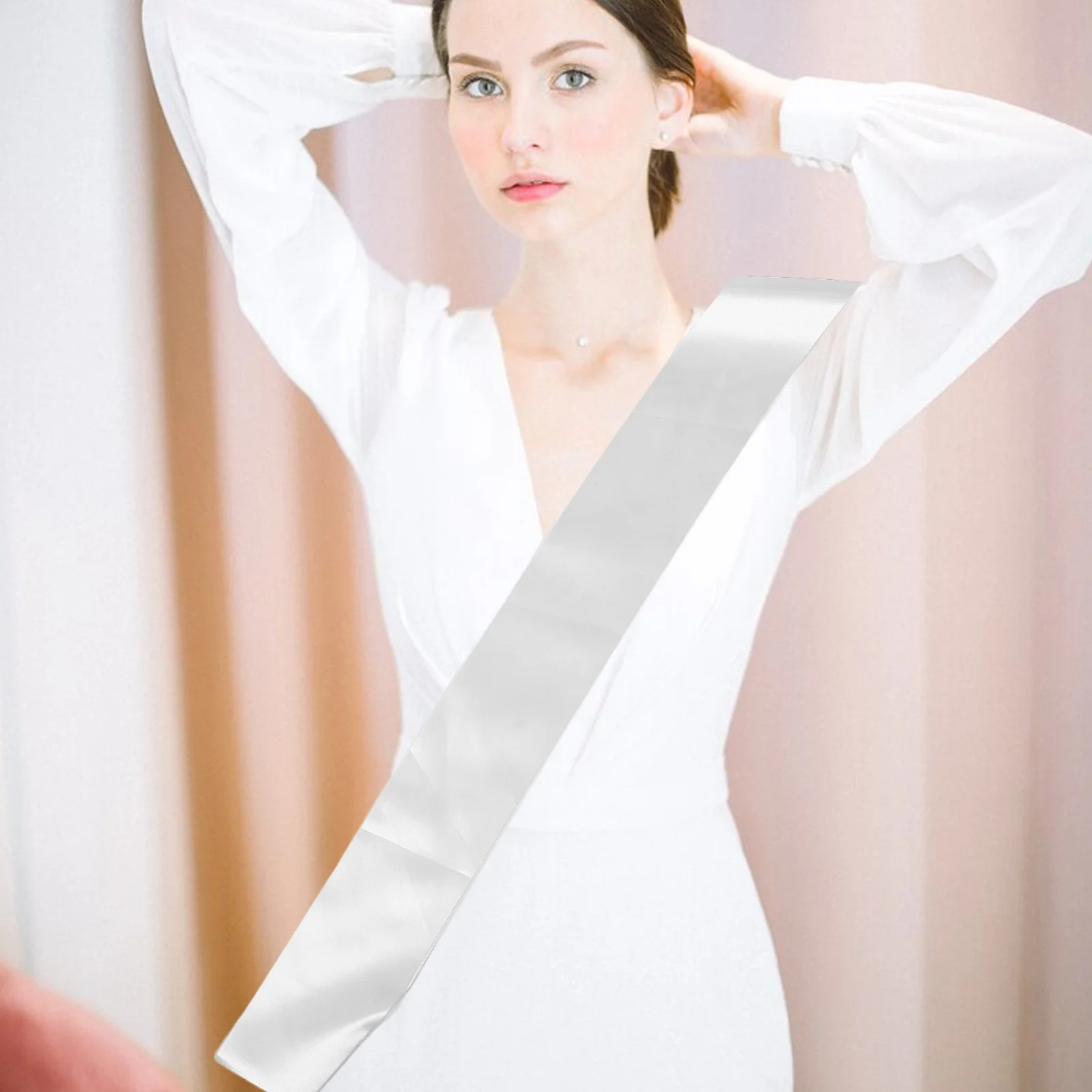 6Pcs Satin Blank Sa…