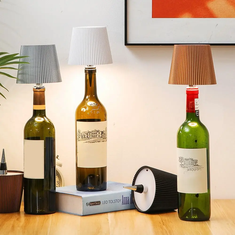 

Portable Type-C Interface Bottle Lamp Creative Small Cordless Table Lamp Reading Wine Bottle Lights for Bars